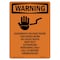 Signmission OSHA WARNING Sign, Hazardous W/ Symbol, 24in X 18in Rigid Plastic, 18" W, 24" L, Portrait OS-WS-P-1824-V-13650 - alternate 1